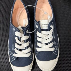 New Kate Spade women’s Tommi Dark Blue Canvas Shoes Size6.5